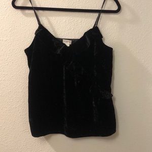 J crew, crushed velvet Cami with adjustable straps